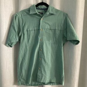 short sleeve button down shirt, size small